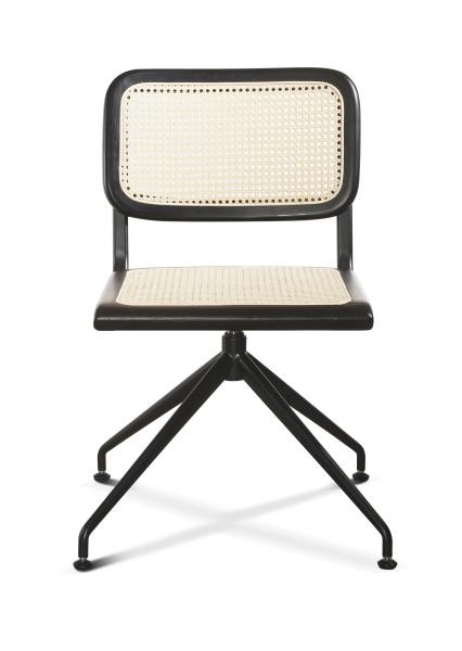 80cm Rattan Study Home Office Desk Chair 46 X 47 X 75 Cm Walnut Color