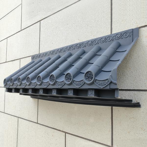 Plastic Shingles Roof Decoration with Support Bracket Full Set Pvc Roofing Tiles Chinese Style