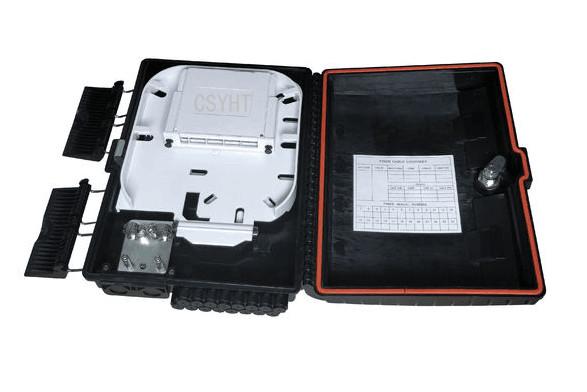 Plastic FTTH Fiber Optic Terminal Box 16 Fibers 2 Round 16 Drop Cable Ports