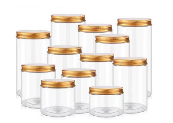 SGS Recycled 30ml~1000ml Plastic Candy Jar Round 8oz Plastic Jars With Lids