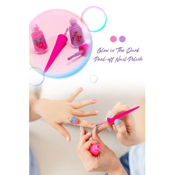 Delicate Easy To Use DIY Nail Art Kit For Pretend Play With GID Nail Polish