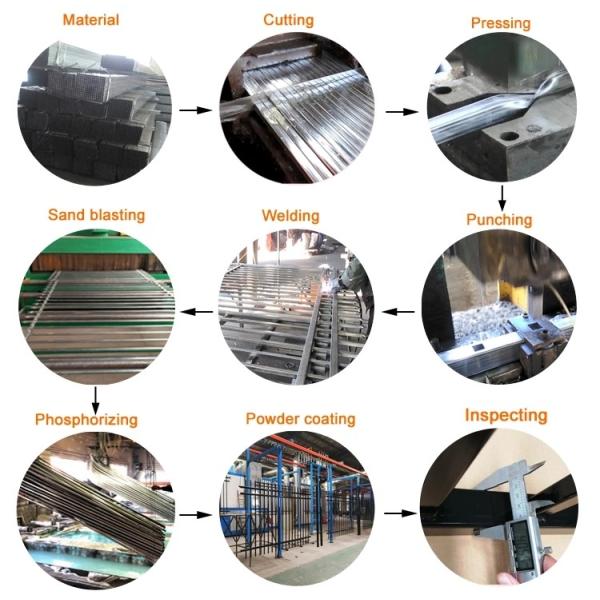 Погружение металла сада евро гальванизировало пластиковый покрытый чугунный ограждать сада