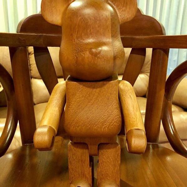 Inspired Aesthetic Large Wooden Bear Sculptures With Hardwood Beech Material