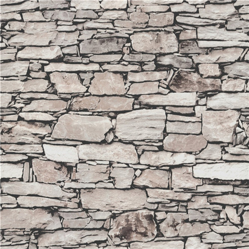 Fashion 3D PVC Wallpaper Non Toxic , 3d Stone Effect Wallpaper CE SGS Listed