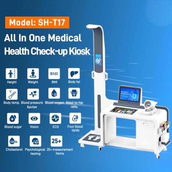 Medical Equipment Health Checkup Kiosk Ecg Machine Clinical Analysis in Body Composition Analyzer Telemedicine Kiosk