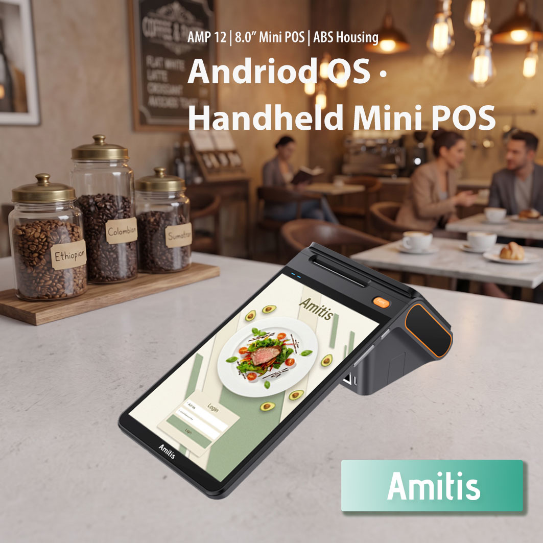Coffee Shops Lightweight Handheld POS Terminal With Programmable Key For One Tap