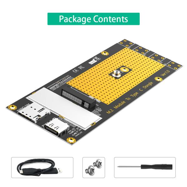 Custom M.2 NGFF To Type C USB 3.0 Adapter For GM800 SIM8200 Module