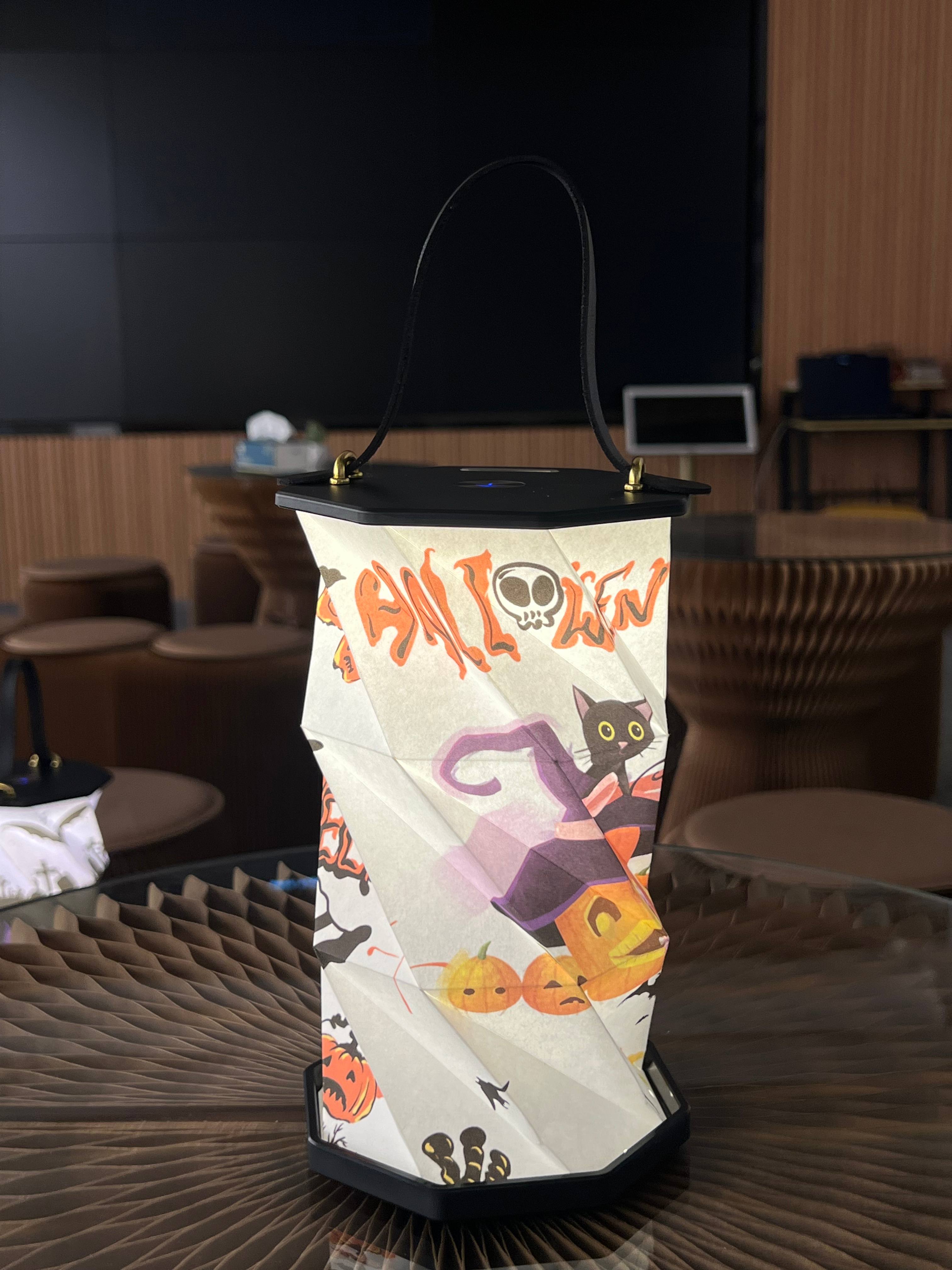 Designer Bedside Folded Paper Lamp Lantern Souvenir Lighting Halloween Gift