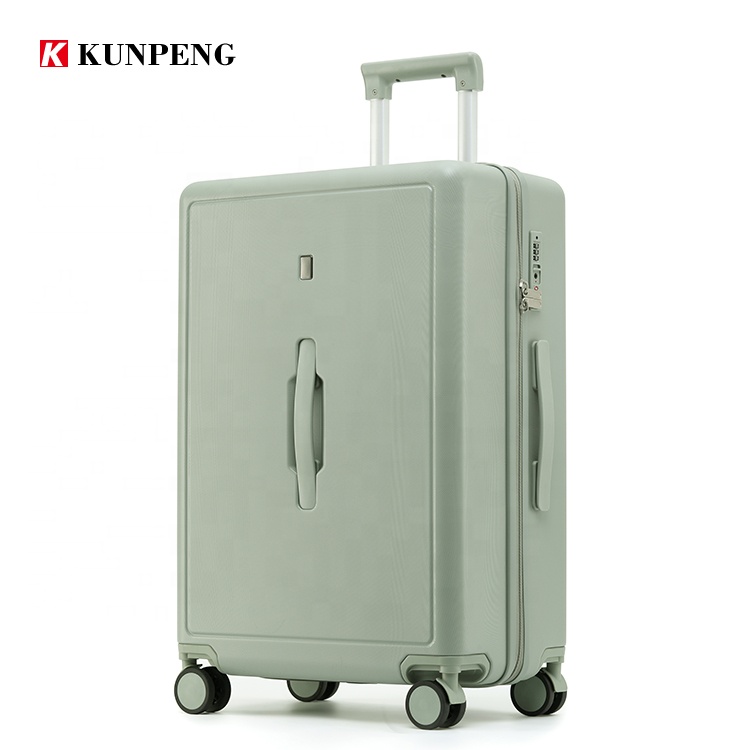 Customized Color PC Luggage  Hard Spacious Luggage Zip Lock Telescoping Handle