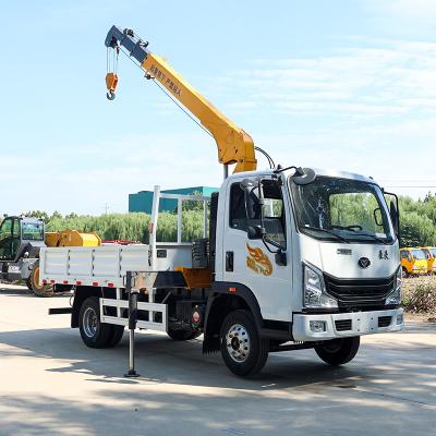 guindaste de caminhão basculante de 4 toneladas 4*2 guindastes de pressão hidráulica completa com guindaste de elevação