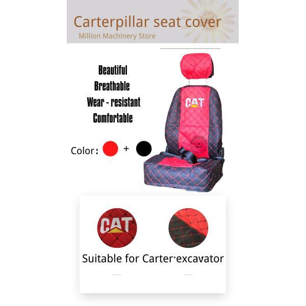HYUNDAI Seat Cushion Excavator Seat Cover For ERPILLAR DOOSAN HIACHI KATO KOBELCO SUMITOMO