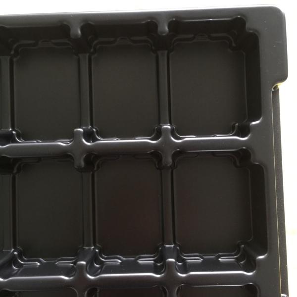 Поднос черного волдыря электронных частей PP квадратного упаковывая