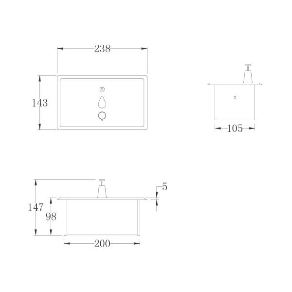 Horrizon Dispenser 1000ml Stainless Steel Soap Dispenser Conceal Wall Mounted Dispenser For Bathroom Kitchen Home