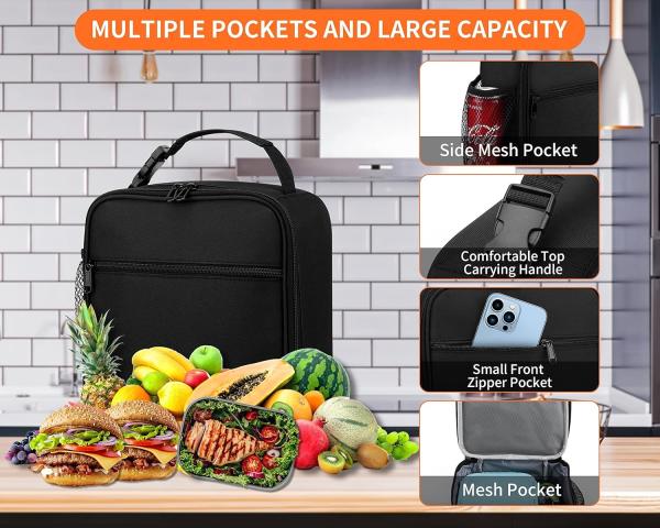 Shockproof protective &Storgae Reusable Lunch Bag Men - Insulated Small Lunch Bag