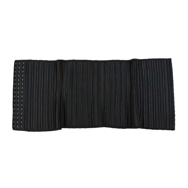 Hollow 5XL 29 Boned Latex Sport Waist Trainer Black Waist Cincher Corset