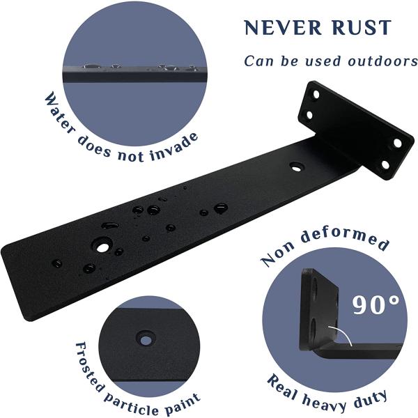 Промышленный стиль односторонний кронштейн с покрытием в порошке из литого железа Рустический промышленный дизайн