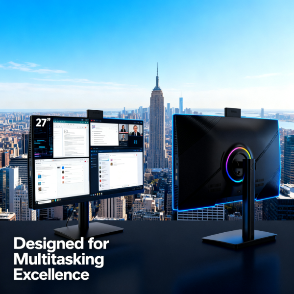 27 inch 16 9 Aspect Ratio Gaming Monitor 4K 144Hz IPS Display Ultimate Solution for Gaming Productivity in One Sleek Hub