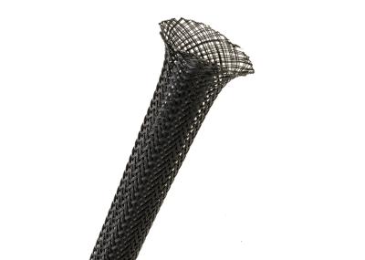 Wear Resistance Braided Nylon Sleeve Black Color With Smooth Surface
