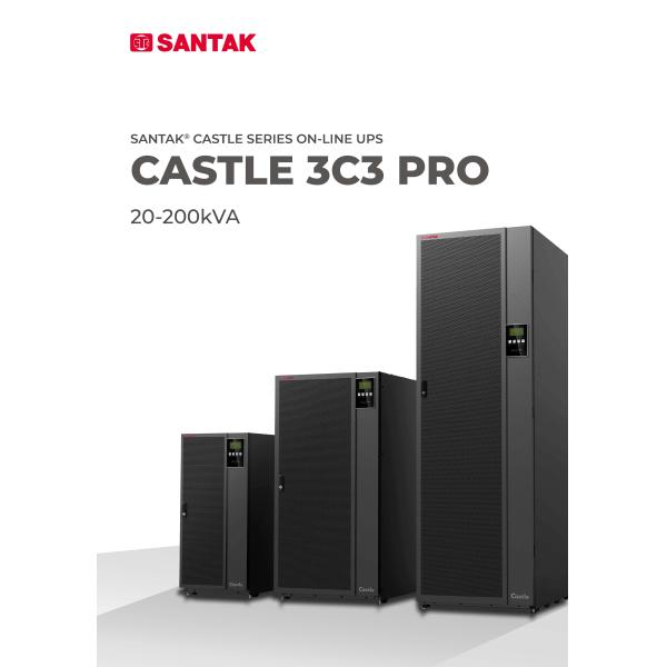 Conexión en red Santak Castle 3C3 Pro UPS 100KVA 100KW 150KVA 150KW 200KVA 200KW 3 FRAZAS INDUSTRIAL ONLINE UPS