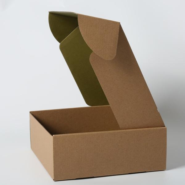 Embossing Debossing Kraft Corrugated Box Brown Craft Packaging For Hats And Clothes