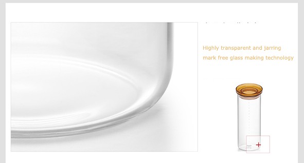 Custom Air Tight Tea Leaves Glass Bamboo Containers Canister Heat Resistant