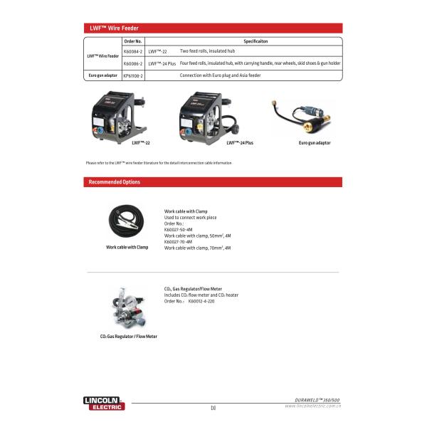 GMAW/FCAW welding machine; Heavy duty MIG/MAG Lincoln welding Machine; Rectifier TIG Welding Machine DURAWELD 350