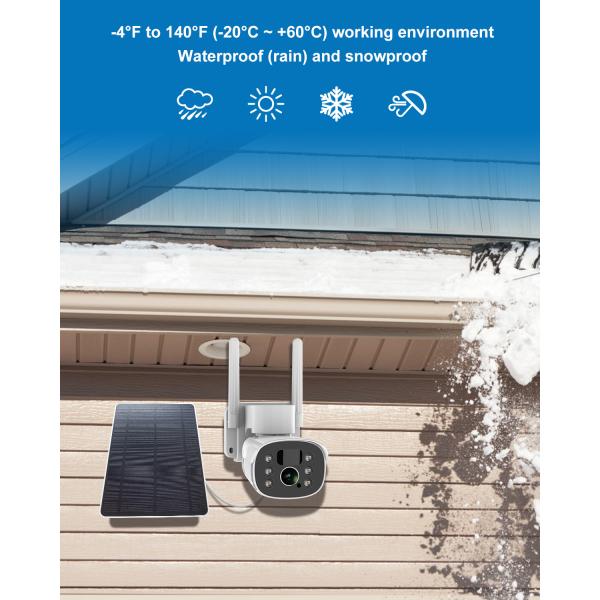 Tuya Solar PTZ Camera Two Way Voice Intercom HD APP Control Outdoor Waterproof