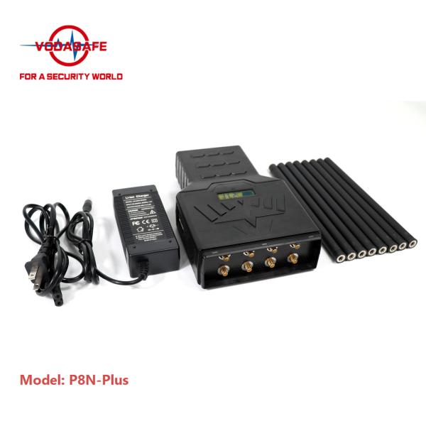 8 Bands Portable Phone Signal Jammer 50M Jamming Distance For WiFi GPS