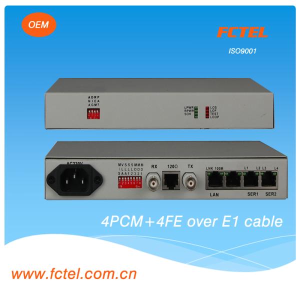 EM 2/4 Line 4Voice to FE over fiber  Multiplexer