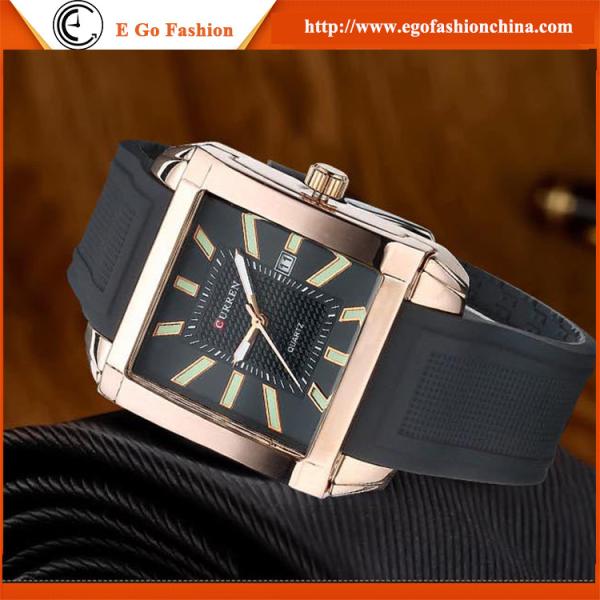 Original CURREN Watch Business Watch Silicone Strap Quartz Watch Fashion Sports Watch Man