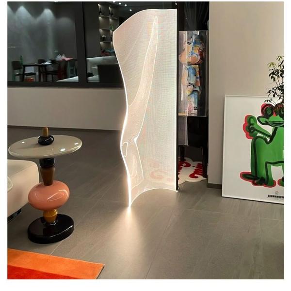 Постмодернистская простая в форме Особенн лампа пола лампы пола газеты акриловая для исследования гостиницы ухода за больным спальни