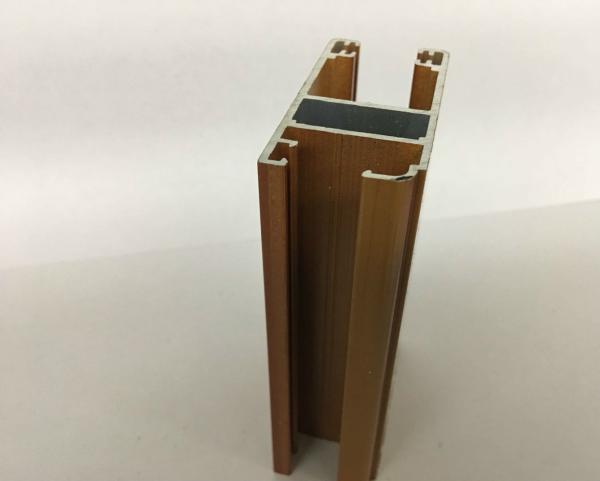 Light Brown Wood Finish Aluminium Profiles For Decoration 6m Normal length