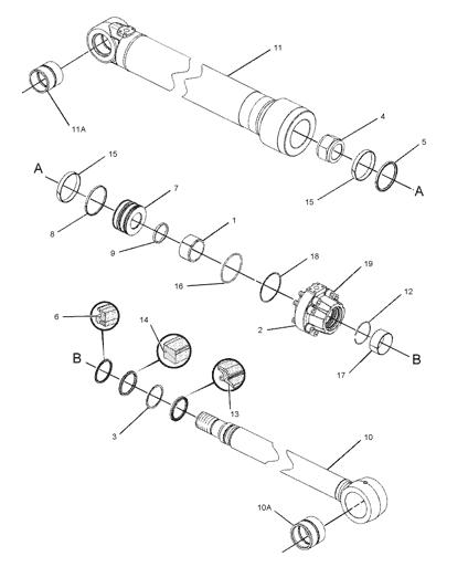 tuerca de fijación del cilindro hidráulico M80X2 de 7Y4695 7Y-4695 para Excavator Parts