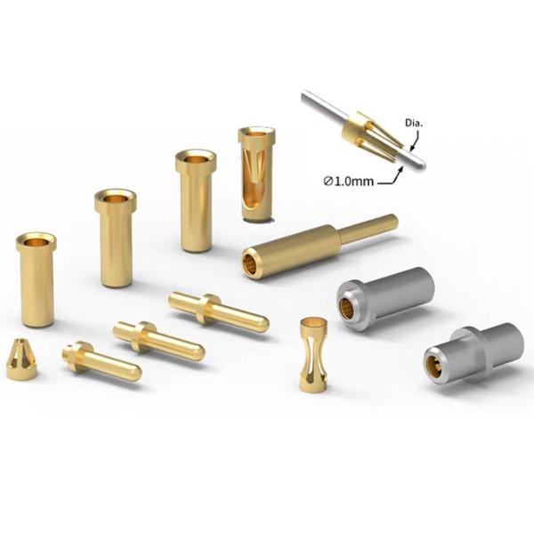 Precision Brass Tilting Pin Coil Spring Pin For High Current Energy Storage Connector