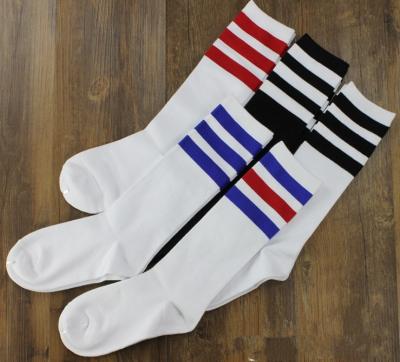Classical gentle striped mid-calf length custom crew dress cotton spring socks for men
