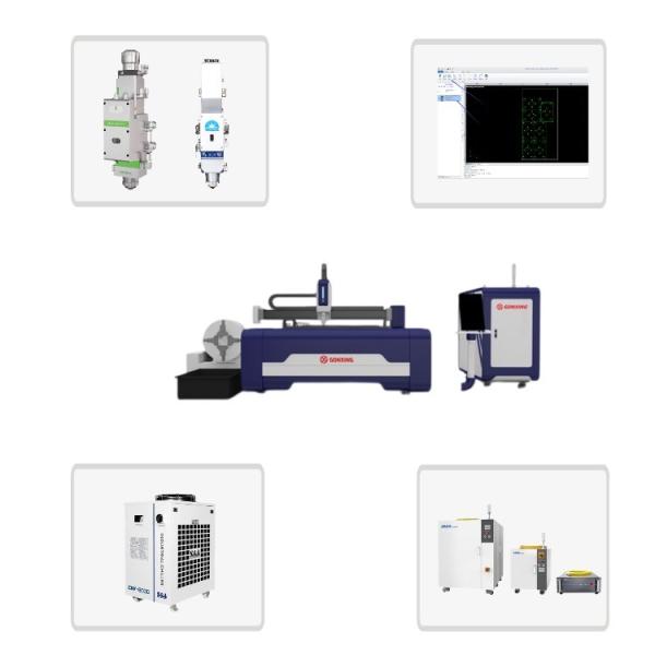 4-Axis Fiber Laser Tube Cutting Machine 1000W 1500W 3000W 6000W 12000W for Metal Aluminum