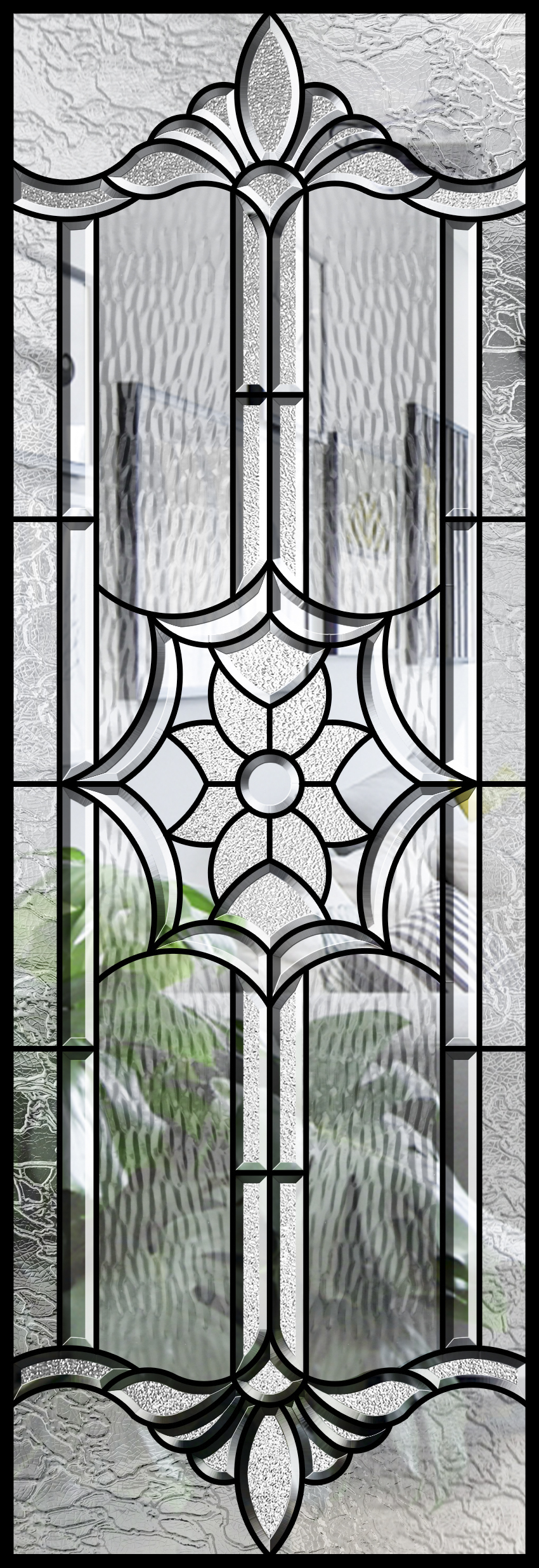 Sidelight Decorative Panel Glass , Architectural Stained Glass Door Panels