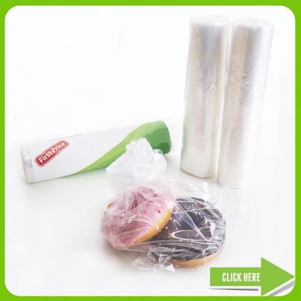 Подгонянный вкладыш плоского качества еды пластиковый, крен полиэтиленовых пакетов супермаркета