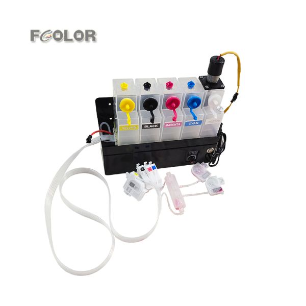 Fcolor New DTF White Ink Circulation System CISS for Epson L1800 1390 L805 DTF Printer with DTF Ink Mixer