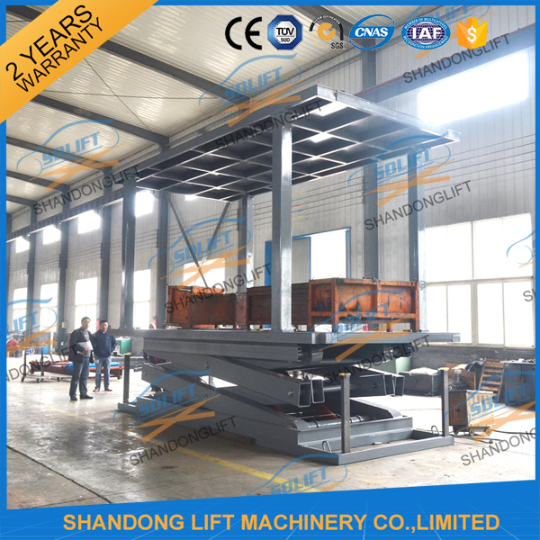 5T 5.36M Double Platform Scissor Car Lift for Villa In-ground Car Lift for House