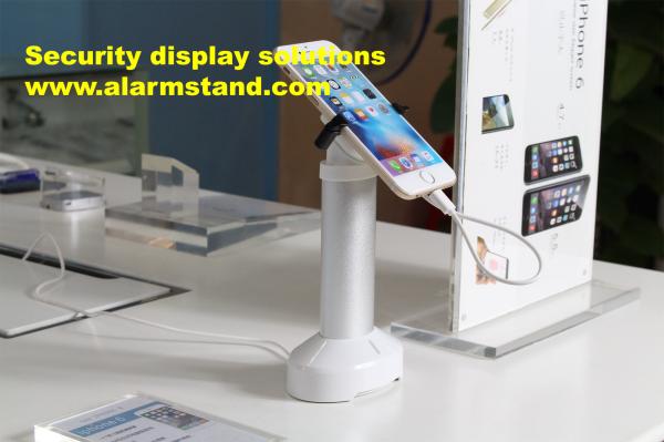 COMER anti-theft alarm for iphone6 security mobile phone charging stands with adapters, cable hidden