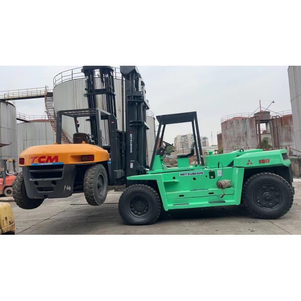 Used FD160 Mitsubishi Forklift Trucks Diesel 16 Ton Forklift With Automatic Pallet Truck