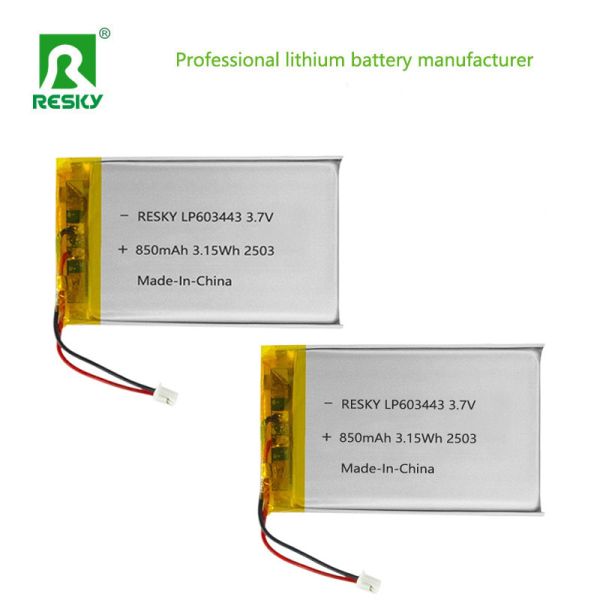 3.7V 850mAh Lithium Polymer Battery Rechargeable LiPo for Bluetooth Headsets