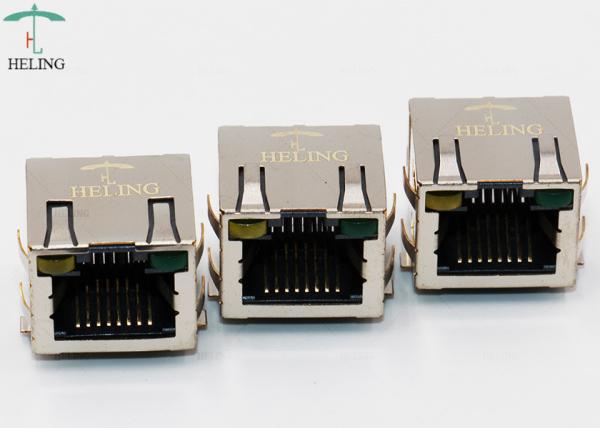Único diodo emissor de luz modular portuário de SMT RJ45 Jack Connector With