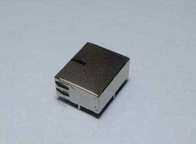 USB 2.0 Stacked RJ45 Female Connector , Network RJ45 Modular Socket For Lan Switch