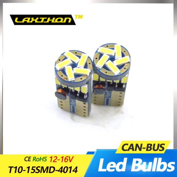 T10 Canbus Led Interior Light Bulbs , 16V 15SMD 4014 Car Interior Light Bulbs