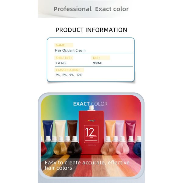 Professional CANSE Oxidant Developer Cream Long-Lasting Hair Color Developer for Salon Dyeing Cream