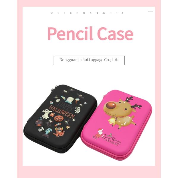 Fashion Hard EVA Pencil Case Pencil Pouch With Embossed LOGO For Kids