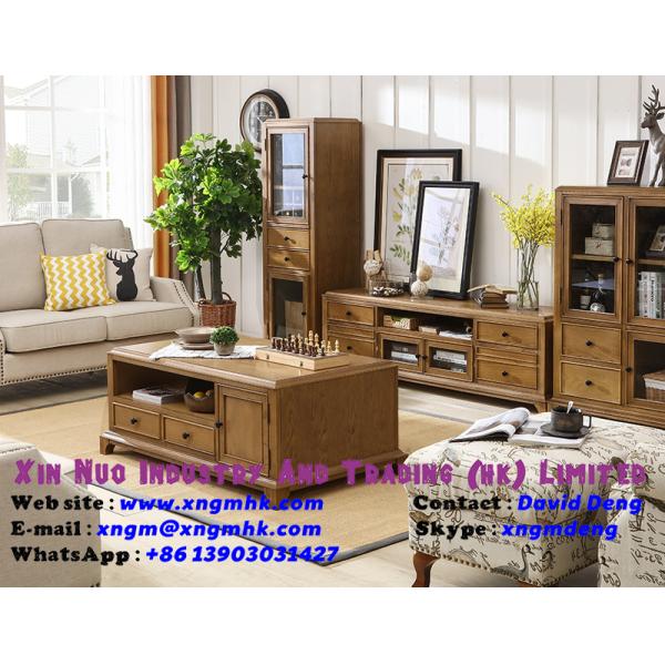 Solid wood coffee table Ash transparent paint living room coffee table furniture