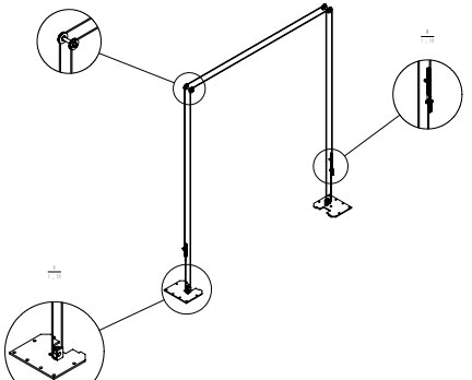 Double Column Two Post Car Lift with CE Certification and Double Cylinder Hydraulic Lift